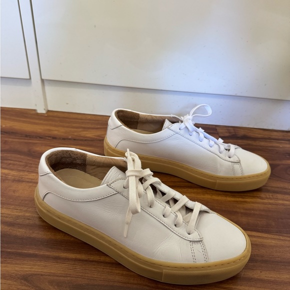 KOIO Capri White Leather Light Gum Sole Sneaker 37 - Picture 4 of 7